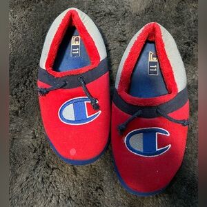 Champion Red and Navy House Slippers Men Size 11